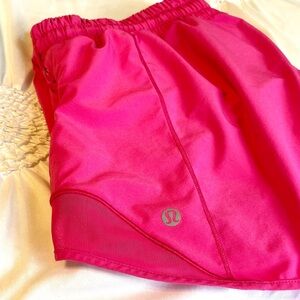 Lululemon Pink Hotty Hot Shorts Low rise 4”